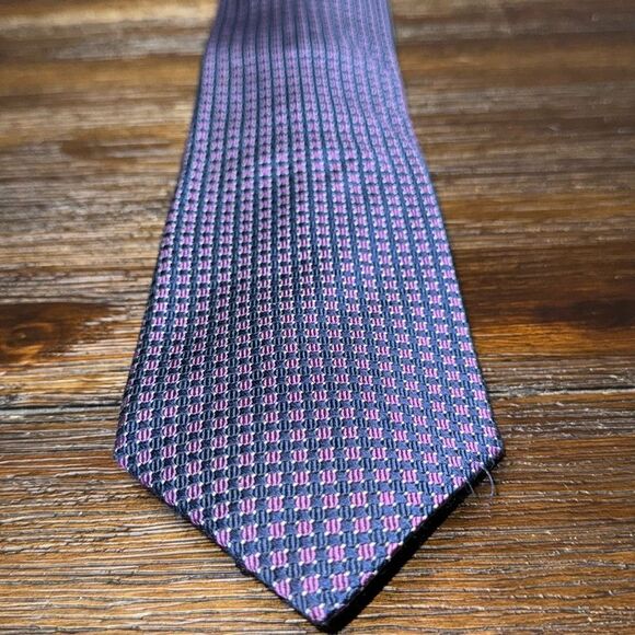 Nordstrom Black/Pink pattern Silk Tie - Picture 1 of 4